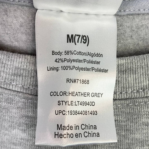 Freeze Heather Gray Light Up Christmas Cats Holiday Sweatshirt Juniors Sz M 7-9 - Picture 4 of 17